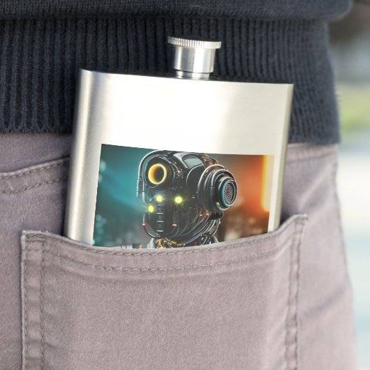 Robot-3-Flaterkolben Flachmann (Beispiel)