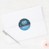 Robot 3. Geburtstag Custom Stickers (Umschlag)