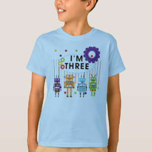 Robot 3. Geburtstag T Shirts und Geschenke