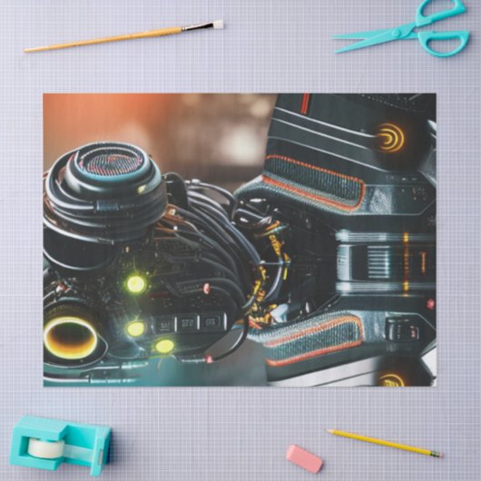 Robot-3-Gewebepapier Seidenpapier (Basteln)