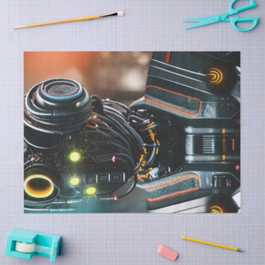 Robot-3-Gewebepapier Seidenpapier (Basteln)