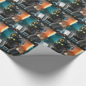 Robot-3-glänzendes Packpapier (Ecke)