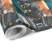 Robot-3-glänzendes Packpapier (Rolleneckpunkt)