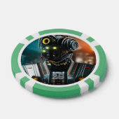 Robot-3-grüner 25-Streifen-Poker-Chip Pokerchips (Einzeln)