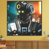 Robot-3-Leinwand Leinwanddruck (Insitu (Wohnzimmer))