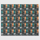 Robot-3-Mattpapier Geschenkpapier (Flach)