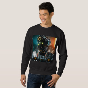 Robot 3 men Black Sweatshirt