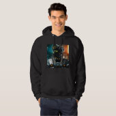 Robot 3 men Schwarz-Kapuzenpullover Hoodie (Vorne ganz)