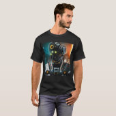 Robot 3 men Schwarzer T - Shirt (Vorne ganz)