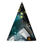 Robot-3-Party-Hüte Partyhütchen (Links)