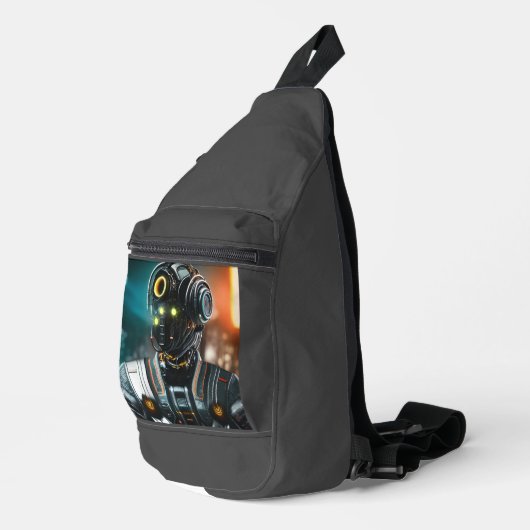 Robot-3-Sack-Rucksack Crossbody Bag (Rechte Ecke)