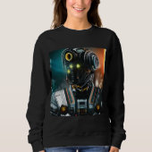 Robot 3 Women Black Sweatshirt (Vorderseite)