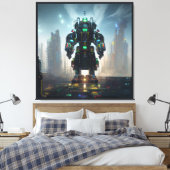 Robot-4-Canvas-Druck Leinwanddruck (Insitu (Schlafzimmer))