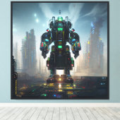 Robot-4-Canvas-Druck Leinwanddruck (Insitu (Holzboden))