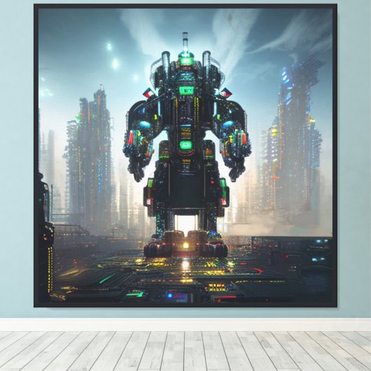 Robot-4-Canvas-Druck Leinwanddruck (Insitu (Holzboden))