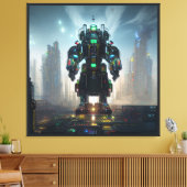 Robot-4-Canvas-Druck Leinwanddruck (Insitu (Wohnzimmer))