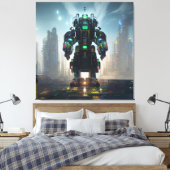 Robot-4-Canvas-Druck Leinwanddruck (Insitu (Schlafzimmer))