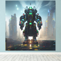 Robot-4-Canvas-Druck