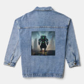Robot 4 Damen-Denim-Jacke Jeansjacke (Rückseite)