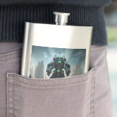 Robot-4-Flachkolben aus rostfreiem Stahl Flachmann (Beispiel)