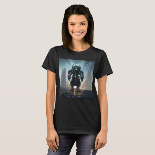 Robot 4 Frauen schwarzer T - Shirt