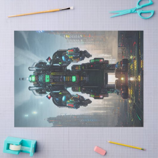 Robot-4-Gewebepapier Seidenpapier (Basteln)