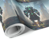 Robot-4-glänzendes Packpapier (Rolleneckpunkt)