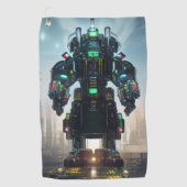 Robot 4 Golfhandtuch (Vorderseite)
