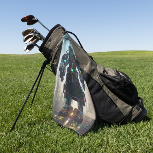 Robot 4 Golfhandtuch (Gras)