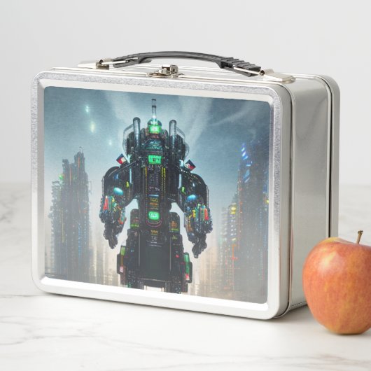 Robot-4-Lunchbox Metall Brotdose (Beispiel)