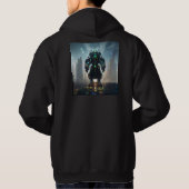 Robot 4 men Schwarz gekleidetes Sweatshirt zurück (Rückseite)