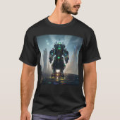 Robot 4 men Schwarzer T - Shirt (Vorderseite)