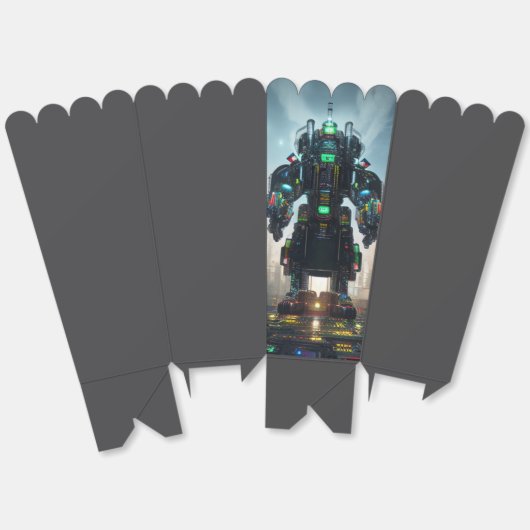 Robot-4-Popcornboxen Geschenkschachtel (Ungeklappt)