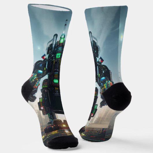 Robot 4 Premium Socken (Gewinkelt)