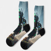 Robot 4 premium socks socken (Linkes Detail)