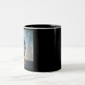 Robot 4 schwarze zweifarbige Tasse (Mittel)