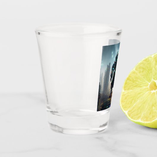 Robot-4-Shotglas Schnapsglas (Links)