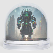 Robot 4 snow globe schneekugeln (Rückseite)