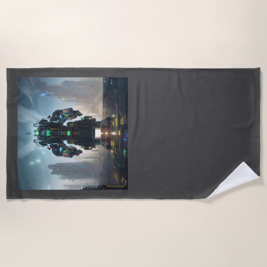 Robot 4 Strandtuch (Vorderseite)