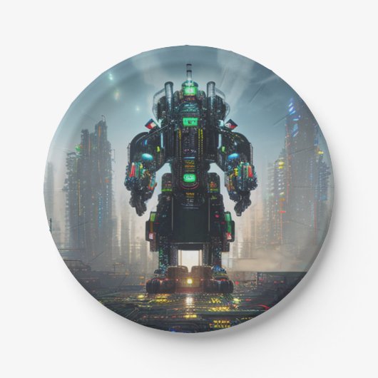 Robot-4-Teller Pappteller (Vorderseite)