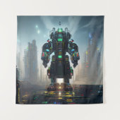 Robot 4 Wandteppich (Vorderseite)