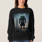 Robot 4 Women Black Sweatshirt (Vorderseite)