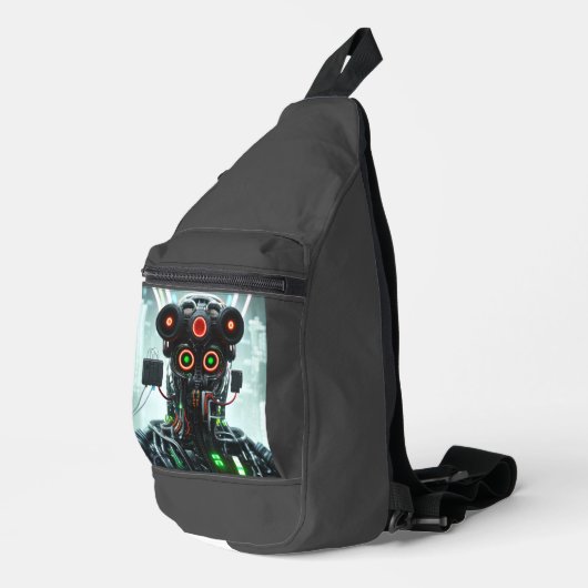 Robot-5-Beutel-Rucksack Crossbody Bag (Rechte Ecke)