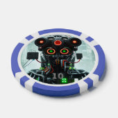 Robot 5 blauer 10-Streifen-Poker-Chip Pokerchips (Einzeln)