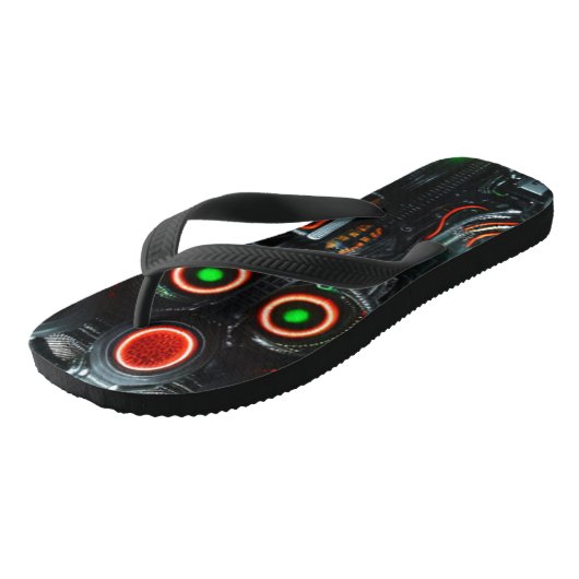 Robot 5 Breiten Flip Flops Badesandalen (Schrägansicht)