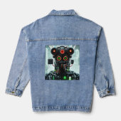Robot 5 Damen-Denim-Jacke Jeansjacke (Rückseite)