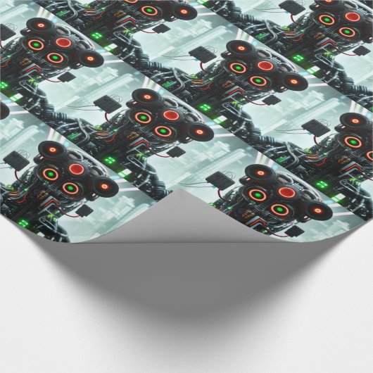 Robot-5-glänzendes Packpapier (Ecke)