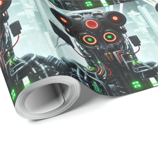 Robot-5-glänzendes Packpapier (Rolleneckpunkt)