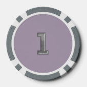 Robot 5 grau 1 gestreifter Poker-Chip Pokerchips (Rückseite)