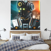 Robot-5-Leinwand Leinwanddruck (Insitu (Schlafzimmer))